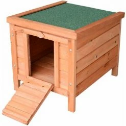 PawHut Wooden Rabbit Hutch Bunny Cage Guinea Pig House Pet Habitat Ferret