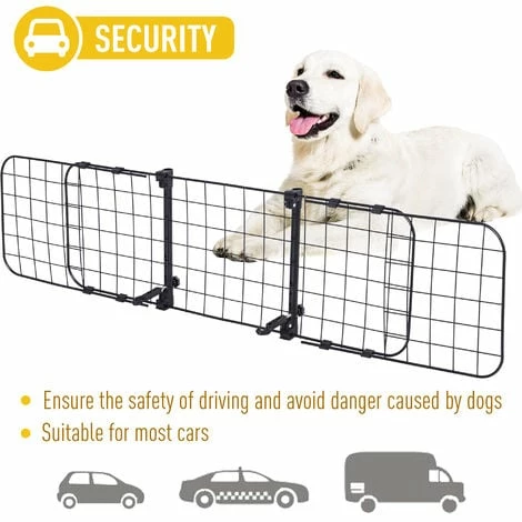 PawHut Pet Dog Car Barrier Adjustable Ventilated Mesh Wire Guard Fence Protector SUVs Black PawHut Pet Dog Car Barrier Adjustable Ventilated Mesh Wire Guard Fence Protector SUVs Black -PawHut Shop 10109716 4