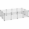PawHut DIY Pet Playpen Metal Wire Fence Guinea Pig Small Animals Cage 12 Panel