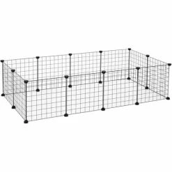PawHut DIY Pet Playpen Metal Wire Fence Guinea Pig Small Animals Cage 12 Panel