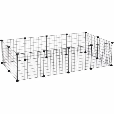 PawHut DIY Pet Playpen Metal Wire Fence Guinea Pig Small Animals Cage 12 Panel PawHut DIY Pet Playpen Metal Wire Fence Guinea Pig Small Animals Cage 12 Panel -PawHut Shop 13140207 1