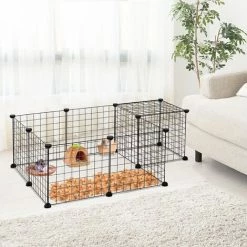 PawHut DIY Pet Playpen Metal Wire Fence Guinea Pig Small Animals Cage 12 Panel 2 PawHut DIY Pet Playpen Metal Wire Fence Guinea Pig Small Animals Cage 12 Panel -PawHut Shop 13140207 3