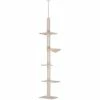 PawHut Cat Tree Scratching 5-Tier Kitty Tower Floor To Ceiling Adjustable