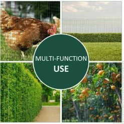 PawHut PVC Coated Welded Wire Mesh Chicken Poultry Aviary Fence Run Hutch Pet Rabbit -PawHut Shop 1366790 4
