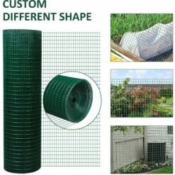 PawHut PVC Coated Welded Wire Mesh Chicken Poultry Aviary Fence Run Hutch Pet Rabbit -PawHut Shop 1366790 5