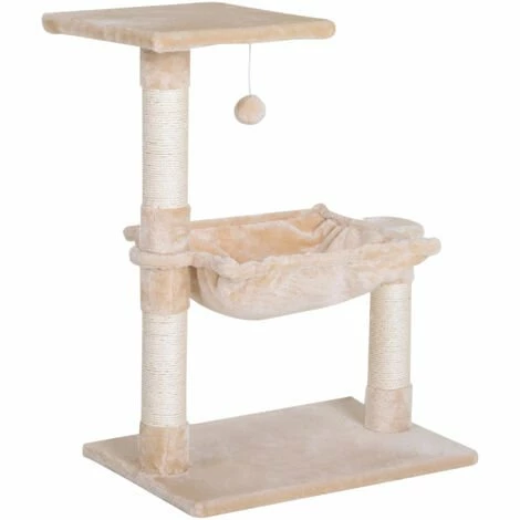 PawHut Cat Activity Tree Kitten Play Tower Palace Two-Tier Scratching Beige PawHut Cat Activity Tree Kitten Play Tower Palace Two-Tier Scratching Beige -PawHut Shop 14189813 1