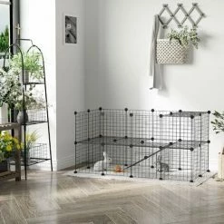 PawHut PawHu DIY Pet Playpen 36 Panel For Rabbit Guinea Pig Chinchilla Hedgehog -PawHut Shop 14850463 3