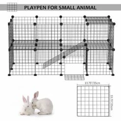 PawHut PawHu DIY Pet Playpen 36 Panel For Rabbit Guinea Pig Chinchilla Hedgehog -PawHut Shop 14850463 5