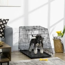 Pawhut Trapeze Collapsible Dog Pet Travel Box Cage Removable Tray 77 X 47 X 55cm -PawHut Shop 16771226 3