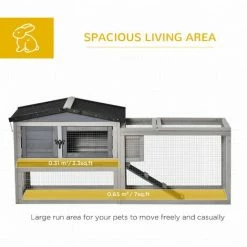 Pawhut Rabbit Hutch Pet House Outdoor Run Design W/ Water-Resistant Paint Ramp 3 Pawhut Rabbit Hutch Pet House Outdoor Run Design W/ Water-Resistant Paint Ramp -PawHut Shop 16784022 4