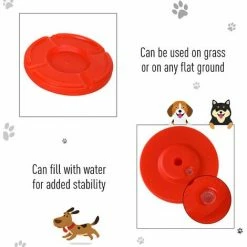 PawHut Portable Pet Agility Training Obstacle Set For Dogs W/ Adjustable High Jumping Pole, Jumping Ring, Turnstile Poles -PawHut Shop 19670340 4