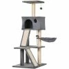 PawHut Cat Activity Tree With Condo Sisal-Covered Scratching Posts For Climbing