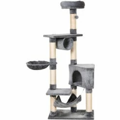 PawHut 150CM Cat Tree Tower Kittens Activity Stand House Scratching Posts