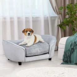 PawHut Dog Sofa Bed Pet Chair Kitten Couch Lounge W/ Cushion For XS S Dogs -PawHut Shop 20290938 3