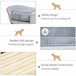 PawHut Dog Sofa Bed Pet Chair Kitten Couch Lounge W/ Cushion For XS S Dogs -PawHut Shop 20290938 4
