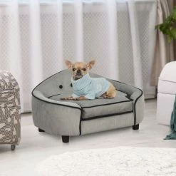 PawHut Dog Sofa Puppy Chair Kitten Bed Lounge W/ Cushion, For XS And S Dogs -PawHut Shop 20290968 3