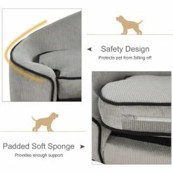 PawHut Dog Sofa Puppy Chair Kitten Bed Lounge W/ Cushion, For XS And S Dogs -PawHut Shop 20290968 4