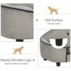PawHut Dog Sofa Puppy Chair Kitten Bed Lounge W/ Cushion, For XS And S Dogs -PawHut Shop 20290968 5