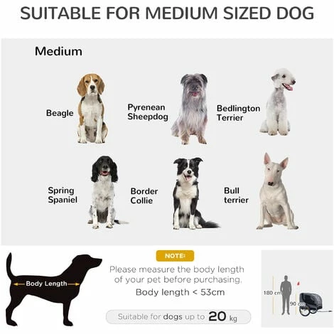 PawHut Pet Bicycle Trailer Steel Dog Bike Carrier Water Resistant Travel Grey PawHut Pet Bicycle Trailer Steel Dog Bike Carrier Water Resistant Travel Grey -PawHut Shop 20988786 4