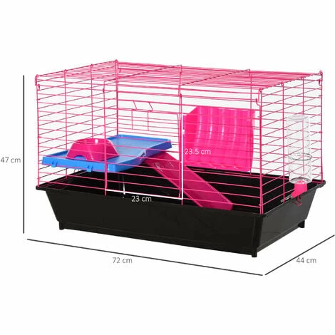 PawHut Small Animal Cage Rabbit Guinea Pig Hutch Pet Play House w/ Platform Ramp PawHut Small Animal Cage Rabbit Guinea Pig Hutch Pet Play House W/ Platform Ramp -PawHut Shop 20988795 2