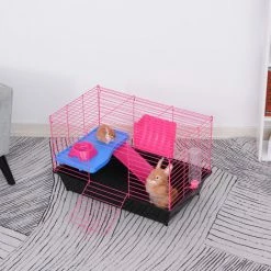 PawHut Small Animal Cage Rabbit Guinea Pig Hutch Pet Play House W/ Platform Ramp 2 PawHut Small Animal Cage Rabbit Guinea Pig Hutch Pet Play House W/ Platform Ramp -PawHut Shop 20988795 3