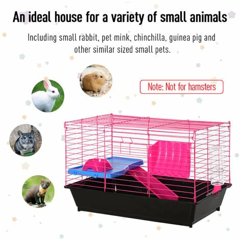 PawHut Small Animal Cage Rabbit Guinea Pig Hutch Pet Play House w/ Platform Ramp PawHut Small Animal Cage Rabbit Guinea Pig Hutch Pet Play House W/ Platform Ramp -PawHut Shop 20988795 4