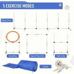 PawHut 5-Piece Suit Agility Set For Dog Training Exercise Obedience Rehabilitation -PawHut Shop 21659767 4