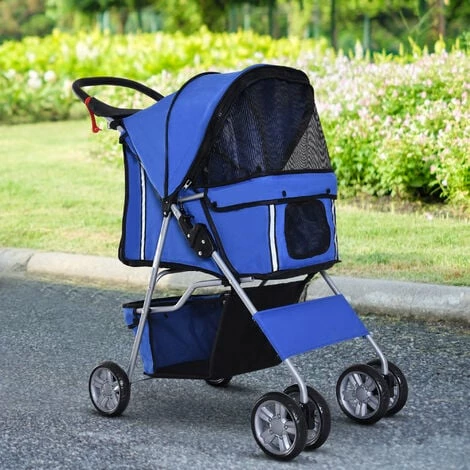 PawHut Pet Stroller Carrier Foldable Deluxe Jogger Walk Travel Dog Cat 4 Wheels PawHut Pet Stroller Carrier Foldable Deluxe Jogger Walk Travel Dog Cat 4 Wheels -PawHut Shop 2319946 3