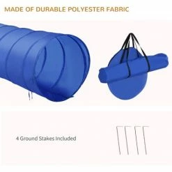 PawHut Pet Agility Training Equipment Dog Play Run Jump Obedience Training Set Adjustable (Poles + Hurdle + Tunnel + Lunch Box) 4 PawHut Pet Agility Training Equipment Dog Play Run Jump Obedience Training Set Adjustable (Poles + Hurdle + Tunnel + Lunch Box) -PawHut Shop 2319956 5