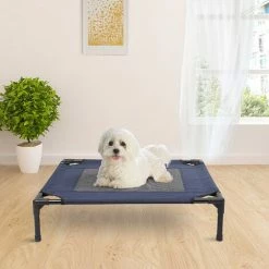 PawHut Pet Puppy Raised Bed Cot Dog Cat Elevated Cots Trampoline Indoor Outdoor -PawHut Shop 2319963 3