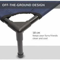 PawHut Pet Puppy Raised Bed Cot Dog Cat Elevated Cots Trampoline Indoor Outdoor -PawHut Shop 2319963 4