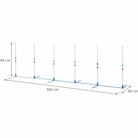 PawHut Adjustable Dog Agility Training Obstacle Course Set with Weaves Poles Storage Bag for Pet Dogs Outdoor Games Exercise PawHut Adjustable Dog Agility Training Obstacle Course Set With Weaves Poles Storage Bag For Pet Dogs Outdoor Games Exercise -PawHut Shop 25012220 2