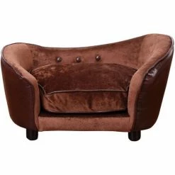 PawHut Dog Sofa Bed Pet Chair For XS Dogs W/ Removable Soft Cushion Back Pocket