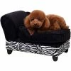 PawHut Dog Sofa Elevated Pet Chair Cat Couch W/ Hidden Under Seat Storage