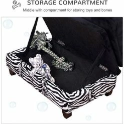 PawHut Dog Sofa Elevated Pet Chair Cat Couch W/ Hidden Under Seat Storage 4 PawHut Dog Sofa Elevated Pet Chair Cat Couch W/ Hidden Under Seat Storage -PawHut Shop 2680025 5