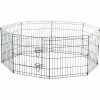 PawHut PawHut 24" Pet Dog Playpen Puppy Cage 8 Panel Metal Fence Run Garden