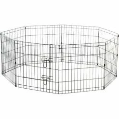 PawHut PawHut 24" Pet Dog Playpen Puppy Cage 8 Panel Metal Fence Run Garden