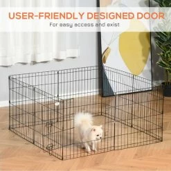 PawHut PawHut 24" Pet Dog Playpen Puppy Cage 8 Panel Metal Fence Run Garden -PawHut Shop 2680027 4