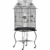 PawHut Large Metal Bird Cage Aviary Parrot Budgie Canary Pet With Stand&Wheels