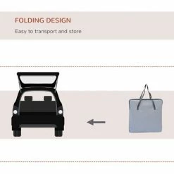 PawHut Folding Pet Bag Carrier Car Seat Dog Cat Safety Travel Shoulder Portable -PawHut Shop 2680055 5