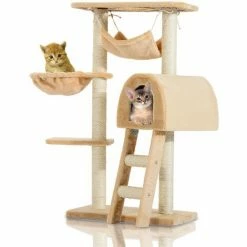 PawHut Cat Tree Kitten Scratching Activity Playing Climb Center Bed Condo Toy 2 PawHut Cat Tree Kitten Scratching Activity Playing Climb Center Bed Condo Toy -PawHut Shop 2680074 3
