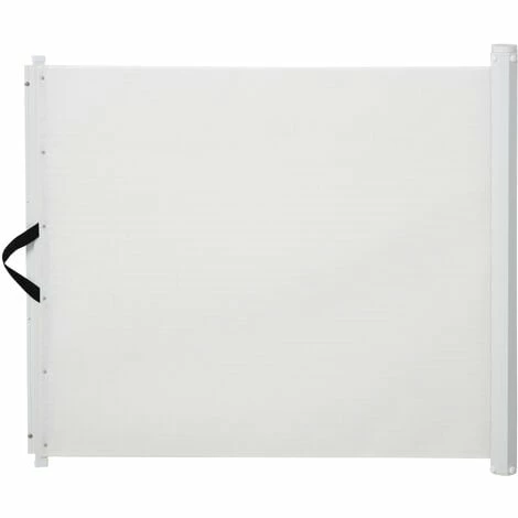 PawHut Retractable Pet Safety Gate Folding Stair Barrier Guard Door White PawHut Retractable Pet Safety Gate Folding Stair Barrier Guard Door White -PawHut Shop 2739488 1