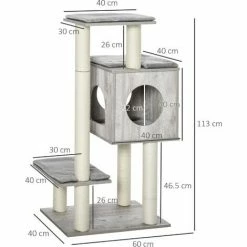 PawHut Multi-Level Cat Tree Tower Activity Center W/ Scratching Posts Condo 1 PawHut Multi-Level Cat Tree Tower Activity Center W/ Scratching Posts Condo -PawHut Shop 27647076 2