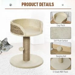 PawHut Cat Tree Tower Activity Center Climbing Stand With Scratching Posts -PawHut Shop 27647086 4