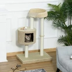 PawHut Cat Tree Tower Activity Center With Jute Scratching Posts Condo -PawHut Shop 27972467 3