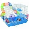 Pawhut Hamster Cage Carrier Small Animal House W/ Exercise Wheels Tunnel Tube