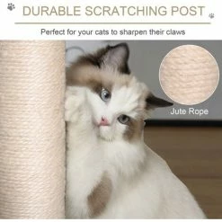 PawHut Cat Tree Kitten Tower W/ Scratching Post Condo Plush Perches Grey -PawHut Shop 29036142 5