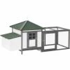PawHut Chicken Coop Hen Poultry House W/ Nesting Box Outdoor Run Patio Wooden