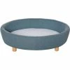 PawHut Dog Sofa Sponge Cushioned Pet Bed For Small And Medium Dogs - Light Blue