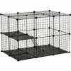 PawHut Pet Playpen DIY Small Animal Cage For Kitten Bunny Chinchilla Pet Mink